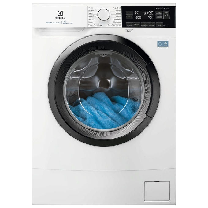 Electrolux EW6S327A SensiCare 600 Lavatrice Frontale 7 Kg 1200 rpm Classe A Slim Inverter Vapore (84x60x45 cm) colore Bianco