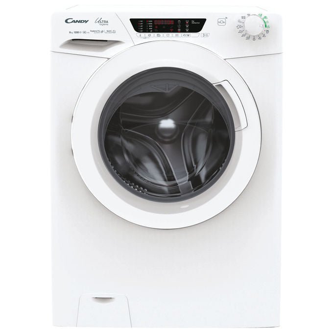 Candy HE 1284TWM6-1-S Ultra Hygiene Lavatrice Carica Frontale 8 Kg 1200 rpm Classe A Inverter Wi-Fi (85x60x53 cm) colore Bianco