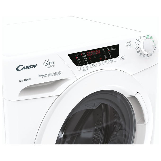 Candy HES14134TWM-1-S Ultra Hygiene Lavatrice Frontale 13 Kg 1400 rpm Classe A Inverter Vapore Wi-Fi (85x60x68 cm) colore Bianco