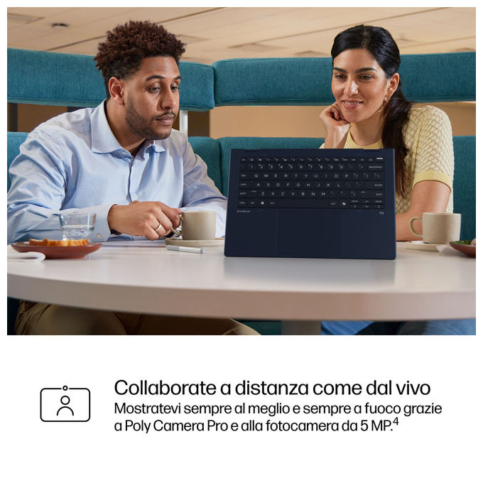 HP B69A4ET EliteBook X Flip G1i Notebook 14 pollici Intel Core Ultra 5 32GB RAM 512GB SSD Windows 11 Pro Blu