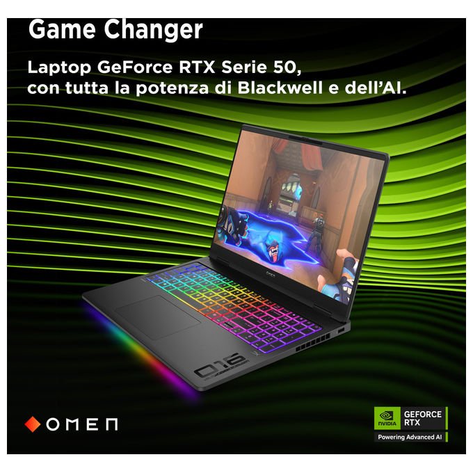HP OMEN MAX Gaming Laptop 16-ah0012nl Intel Core Ultra 7 32 GB RAM 1 TB SSD NVIDIA GeForce RTX 5080 Nero
