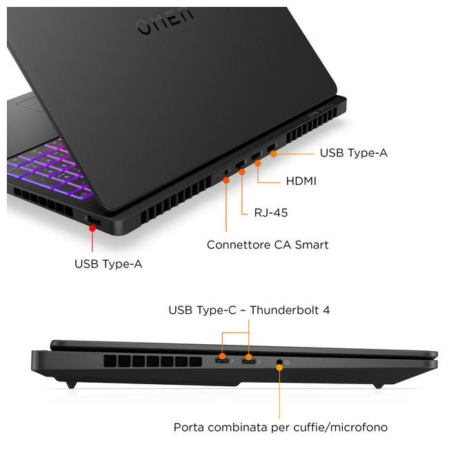 HP OMEN MAX Gaming Laptop 16-ah0012nl Intel Core Ultra 7 32 GB RAM 1 TB SSD NVIDIA GeForce RTX 5080 Nero