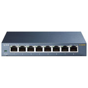 TP-Link TL-SG108 Switch 8 Porte Gigabit Ethernet Metallo Nero