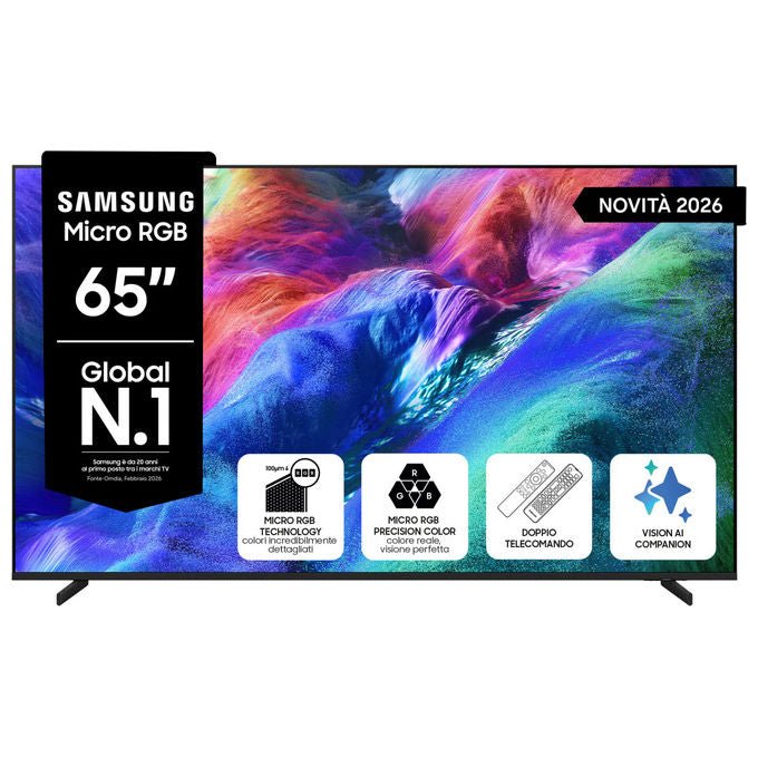 Samsung MRE65R85HAUXZT TV 65'' Micro RGB 4K Vision AI Smart TV colore Nero