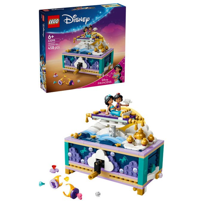 Lego 43295 Box Gioielli di Jasmine collezione Disney Princess set da costruzione 458 pezzi colore Multicolore