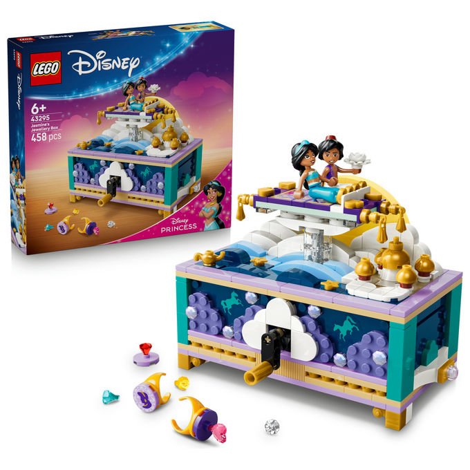 Lego 43295 Box Gioielli di Jasmine collezione Disney Princess set da costruzione 458 pezzi colore Multicolore