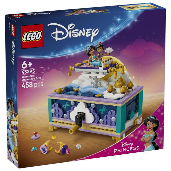 Lego 43295 Box Gioielli di Jasmine collezione Disney Princess set da costruzione 458 pezzi colore Multicolore