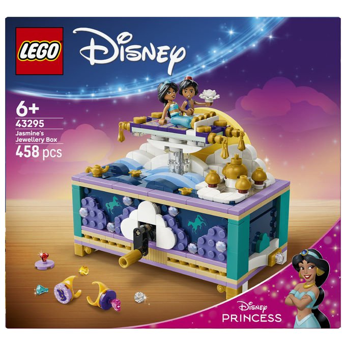Lego 43295 Box Gioielli di Jasmine collezione Disney Princess set da costruzione 458 pezzi colore Multicolore