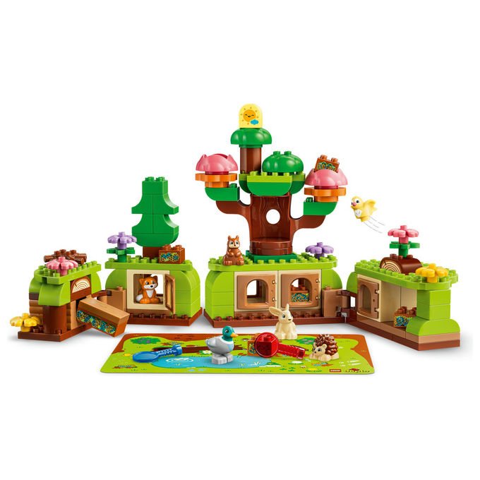 Lego 10480 DUPLO Foresta Esplorativa con Animali Selvatici Set da Costruzione Giocattolo Educativo
