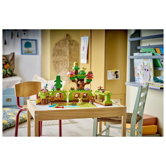 Lego 10480 DUPLO Foresta Esplorativa con Animali Selvatici Set da Costruzione Giocattolo Educativo