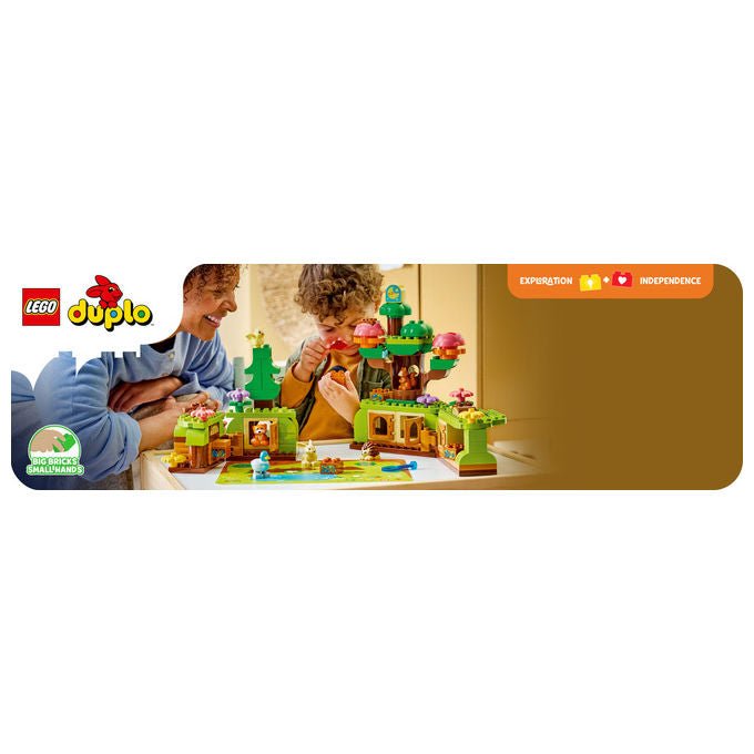 Lego 10480 DUPLO Foresta Esplorativa con Animali Selvatici Set da Costruzione Giocattolo Educativo