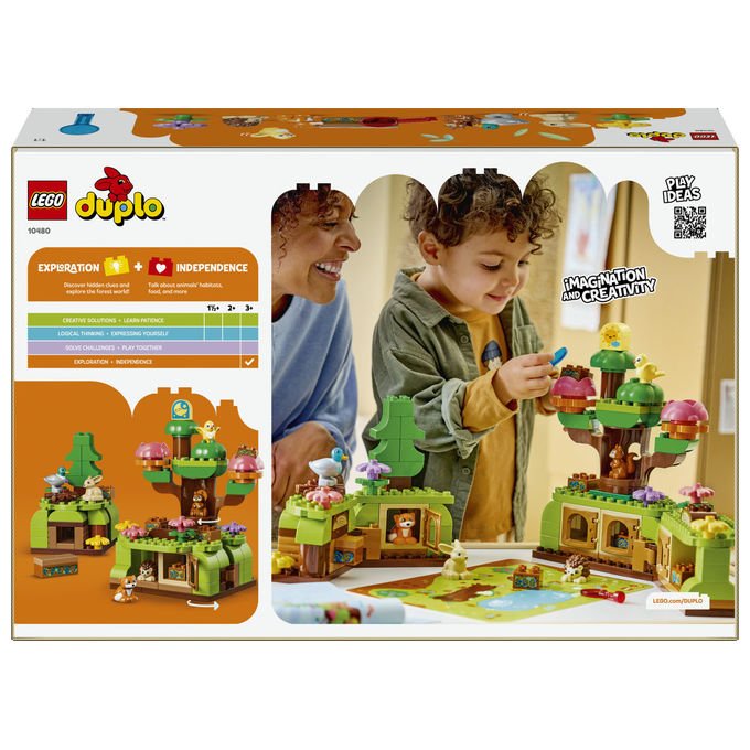 Lego 10480 DUPLO Foresta Esplorativa con Animali Selvatici Set da Costruzione Giocattolo Educativo