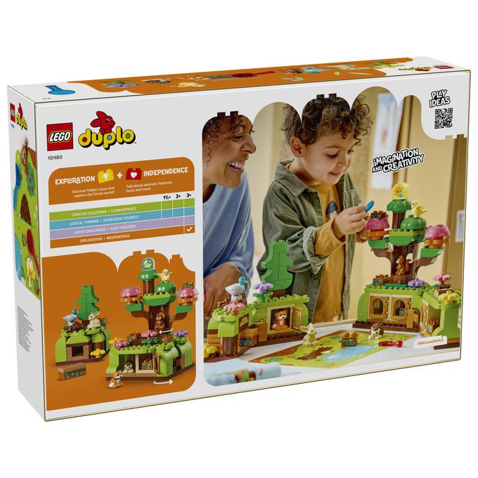 Lego 10480 DUPLO Foresta Esplorativa con Animali Selvatici Set da Costruzione Giocattolo Educativo