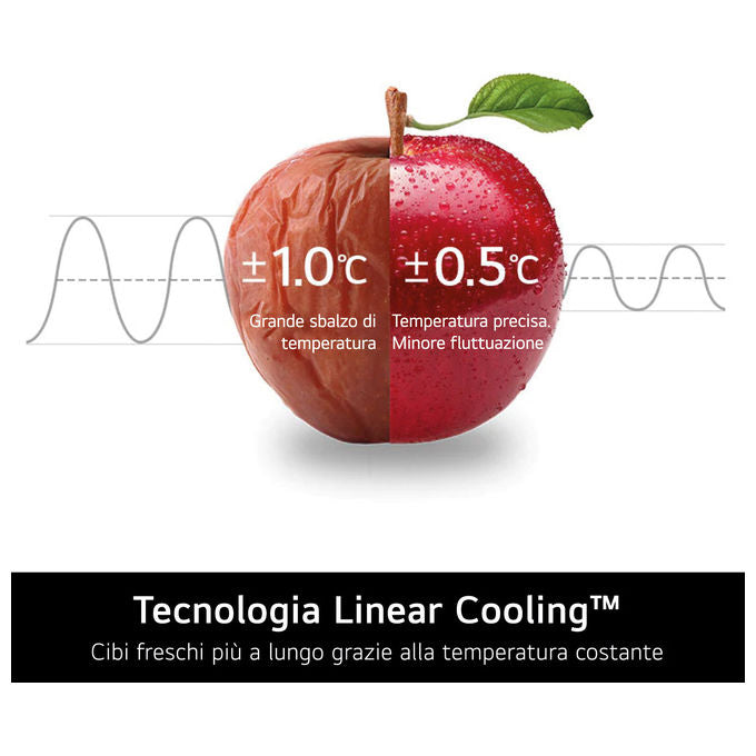 LG GBV21L0EPY Frigorifero combinato Prime Silver 186cm Classe E No Frost Door Cooling