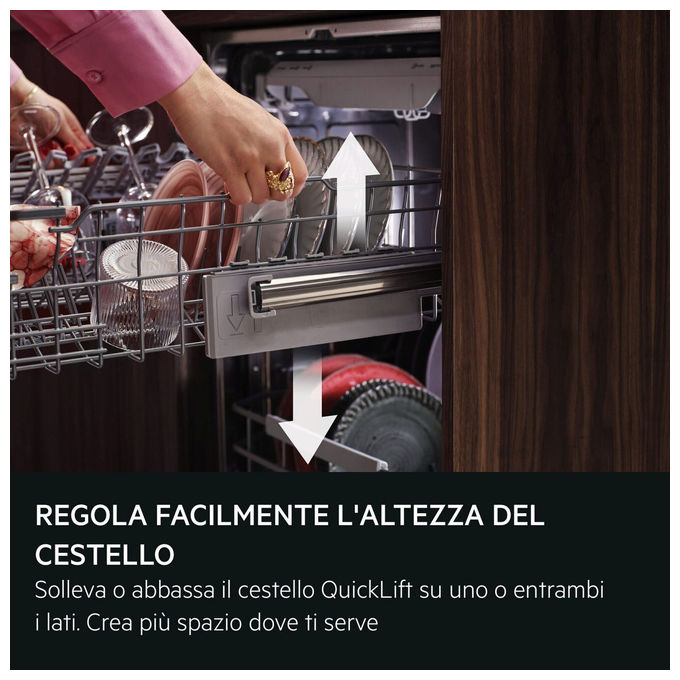 AEG FFB76707PM Serie 7000 Lavastoviglie Libera Installazione 14 coperti Classe A 44 dB AirDry GlassCare (85x60x60 cm) colore Acciaio Inox
