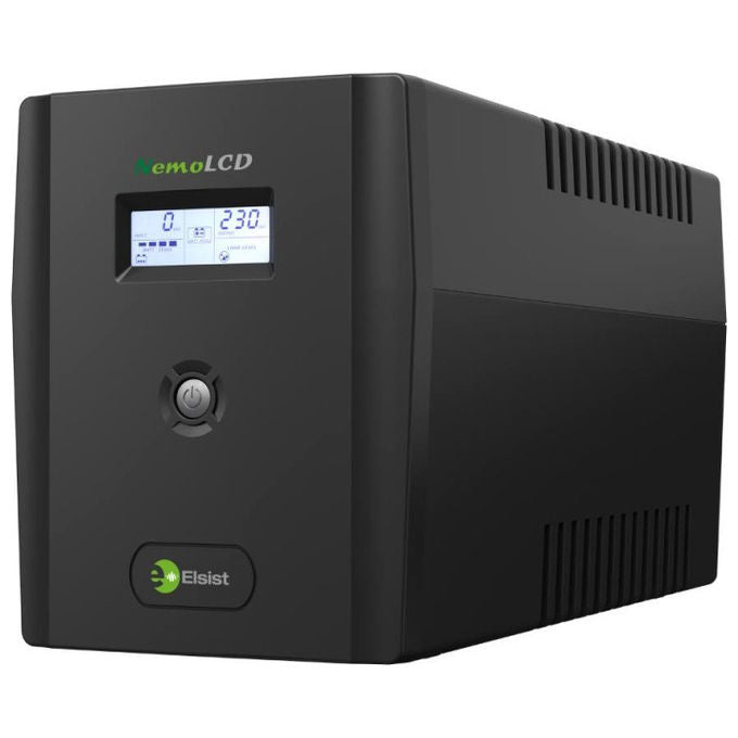 Elsist NEMOLCD160 NemoLCD Gruppo di Continuita' UPS Line Interactive 1600 VA 600 W Display LCD 4 Prese AVR USB colore Nero