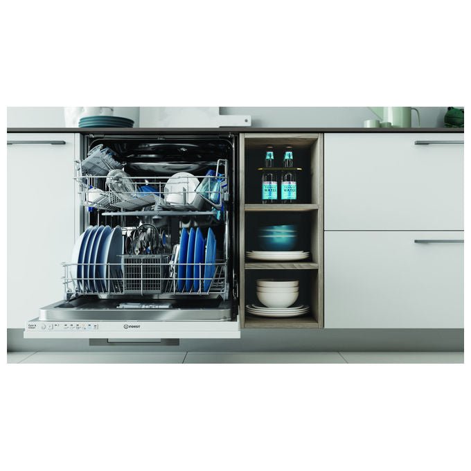Indesit IN2IE14CNP80 Lavastoviglie Incasso a Scomparsa Totale 14 coperti Classe E 49 dB PushandGo 5 programmi (82x60x56 cm) colore Bianco