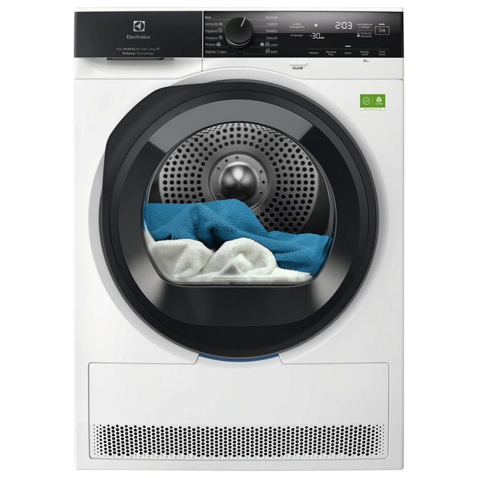 Electrolux EW9H4Y9A 900 PerfectCare Asciugatrice Pompa di Calore 9 Kg Classe A Wi-Fi 60 dB (85x59,6x63,6 cm) colore Bianco