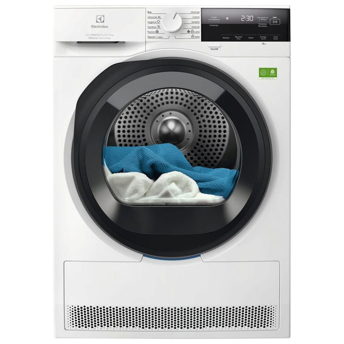 Electrolux EW9H39A PerfectCare 900 Asciugatrice Pompa di Calore 9 Kg Classe A Inverter 60 dB (85x59,6x63,6 cm) colore Bianco