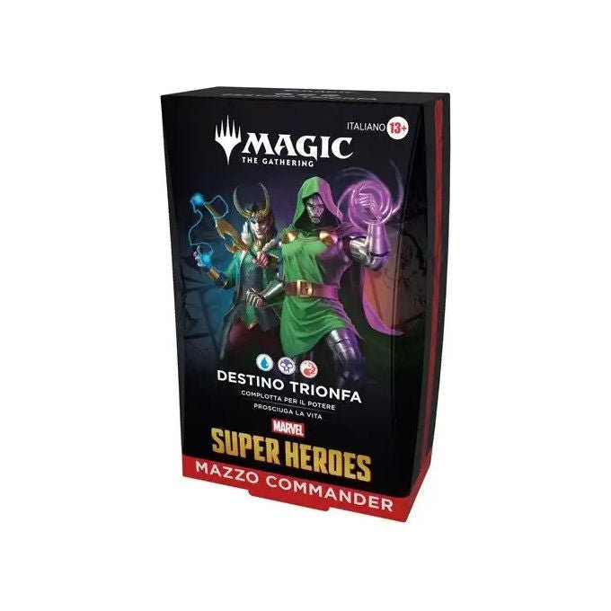 Wizards of the Coast Marvel Super Heroes Commander Display 4 Mazzi Magic The Gathering 100 carte Italiano