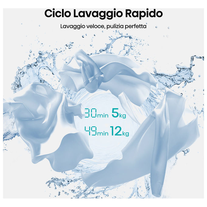 Hisense WD5I8043BWF Lavasciuga Frontale 8-5 Kg 1400 rpm Classe A-D WiFi Vapore (84.5x59.5x47 cm) colore Bianco