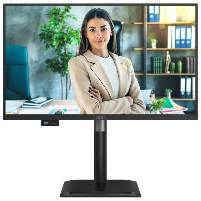 AOC 24P4U Monitor PC 23.8'' Full HD IPS 120Hz 4ms AMD FreeSync Hub USB 3.2 Altoparlanti colore Nero