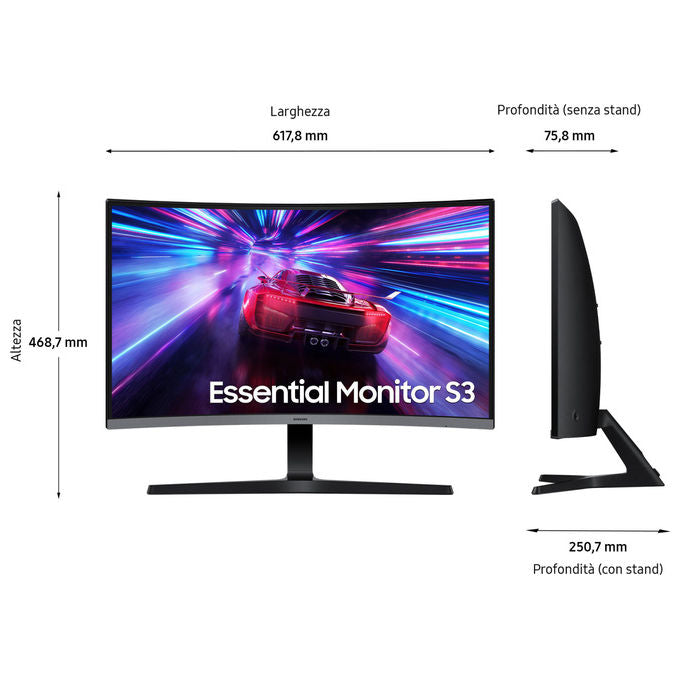 Samsung LS27D396GAUXEN S39GD Monitor Curvo 27'' Full HD VA 100 Hz 4 ms Altoparlanti Integrati colore Nero