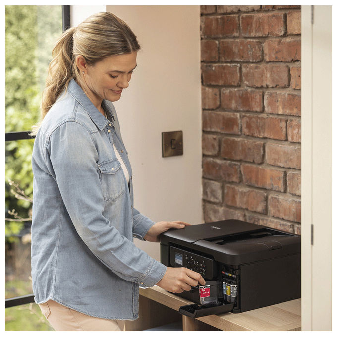 Brother DCP-J1360DW Stampante Multifunzione Inkjet 3 in 1 A4 16 ipm Fronte Retro Automatico ADF 20 fogli Wi-Fi USB colore Nero