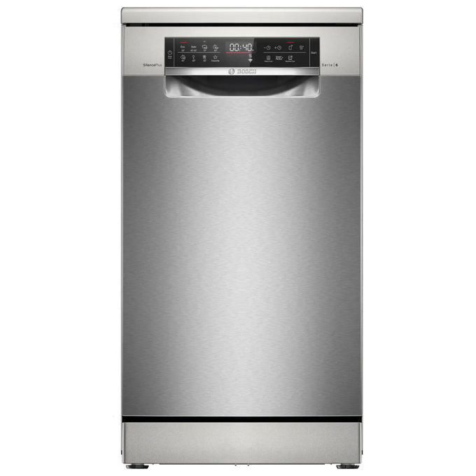 Bosch SPS6EMI21E Serie 6 Lavastoviglie Libera Installazione 10 coperti Classe B 44 dB Home Connect (84.5x45x60 cm) colore Acciaio Spazzolato