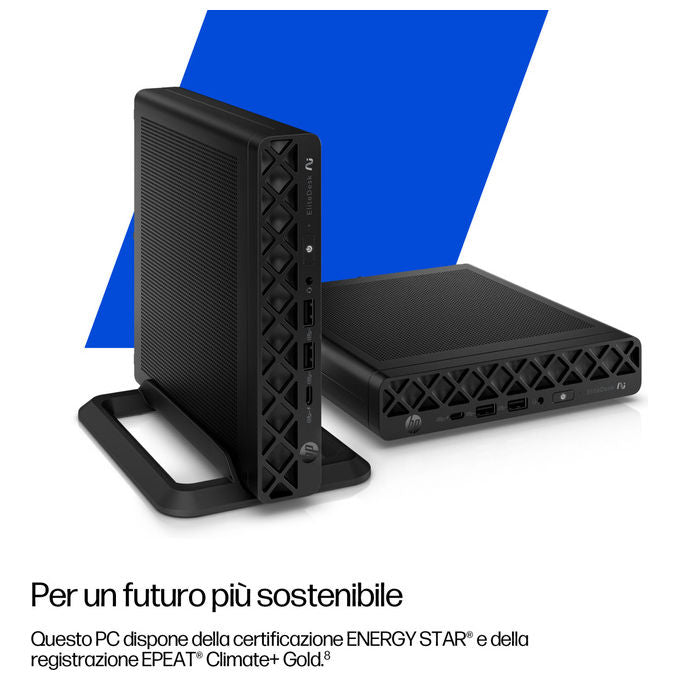 HP C61QPAT EliteDesk 8 Mini G1a Mini PC AMD Ryzen AI 7 350 32 GB DDR5 1 TB SSD NVMe Wi-Fi 7 Windows 11 Pro colore Nero