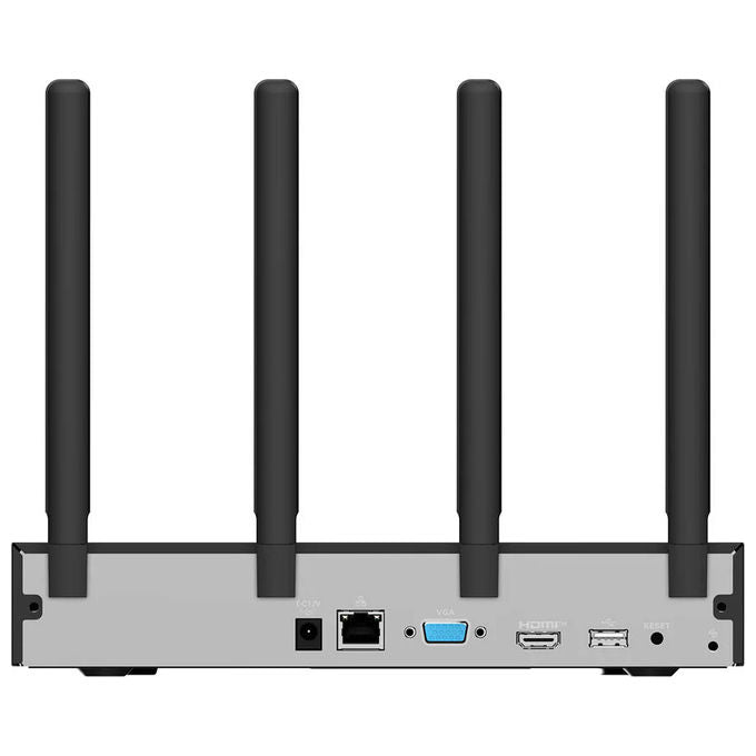 Imou NVR-N118W-8A0E Videoregistratore di Rete NVR 18 Canali Wi-Fi 6 Dual Band 4K H.265 Audio Bidirezionale HDMI VGA colore Nero