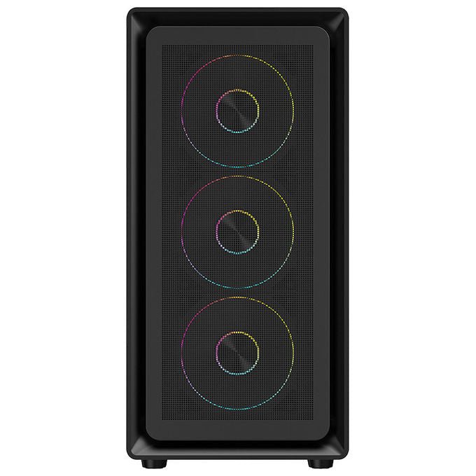 Itek ITGCAMC36B MESHCORE 36B Case PC Tower ATX 4 Ventole ARGB Vetro Temperato USB 3.0 Type-C colore Nero
