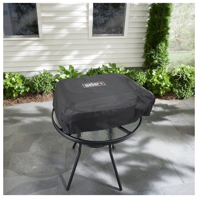 Weber 3400202 Slate GP Custodia Premium per Piastra 56 cm Resistente UV colore Nero