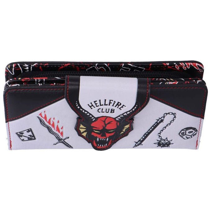 Nemesis Now Portamonete Stranger Things Hellfire Club con zip dettagli in rilievo 10 cm colore Nero