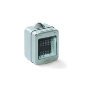 Elettrocanali 3511424 MyLife Contenitore da Esterno IP55 Interruttore 16 AX 2 Prese Bivalenti 10A 16A colore Grigio