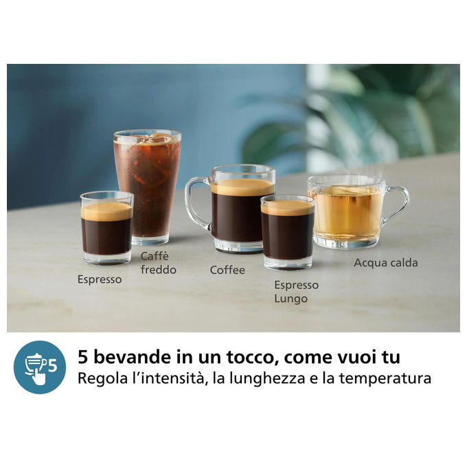 Philips EP3329-70 Series 3300 Macchina da caffe' Automatica 1,8 L 15 bar 1500 W Macinatore integrato SilentBrew AquaClean colore Nero