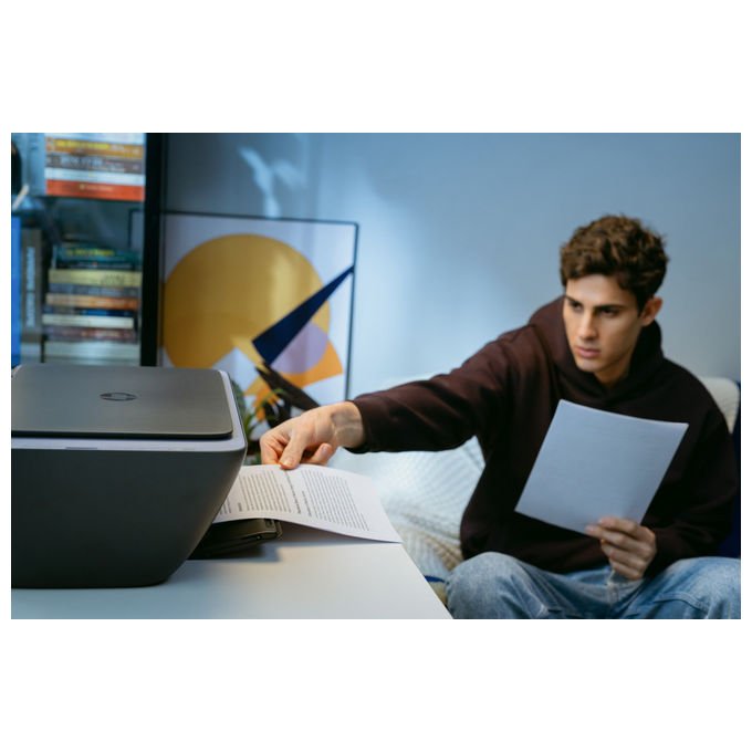 HP A24HWB DeskJet 2921 Stampante Multifunzione Inkjet All-in-One Stampa Copia Scansione Wi-Fi 4800x1200 DPI colore Grigio