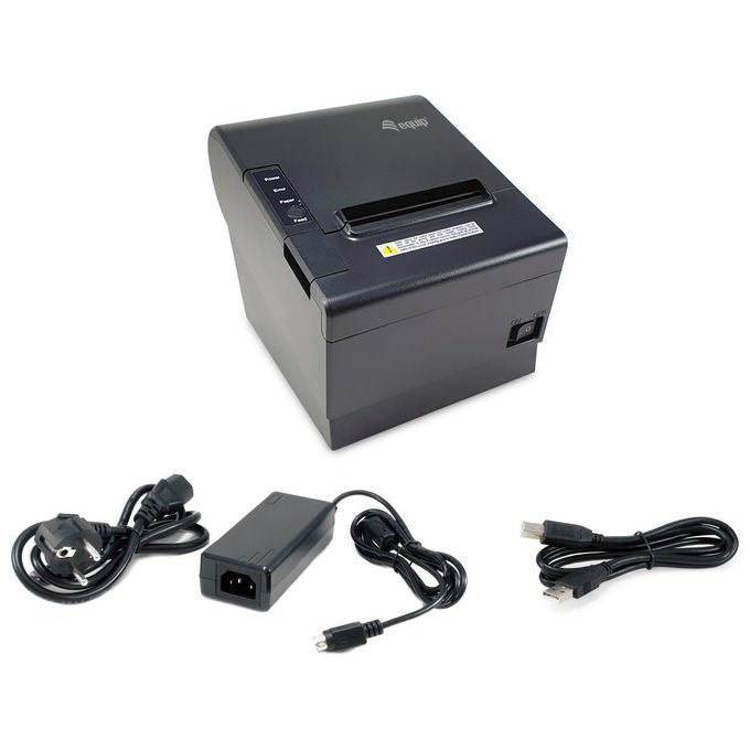 Equip 351006 Stampante POS Termica 203 DPI 300 mm-s USB Bluetooth WiFi Taglierina Automatica carta 58 80 mm colore Nero