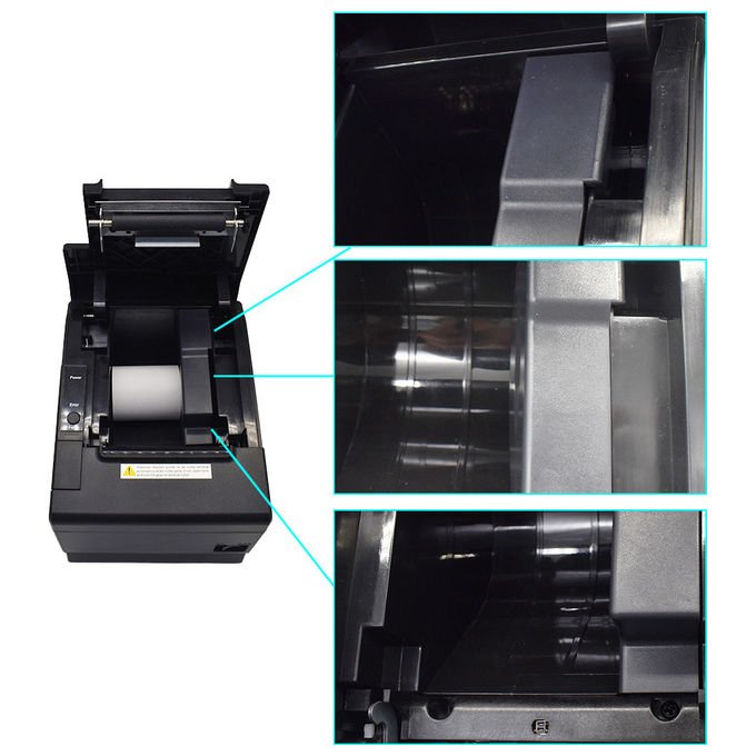 Equip 351006 Stampante POS Termica 203 DPI 300 mm-s USB Bluetooth WiFi Taglierina Automatica carta 58 80 mm colore Nero