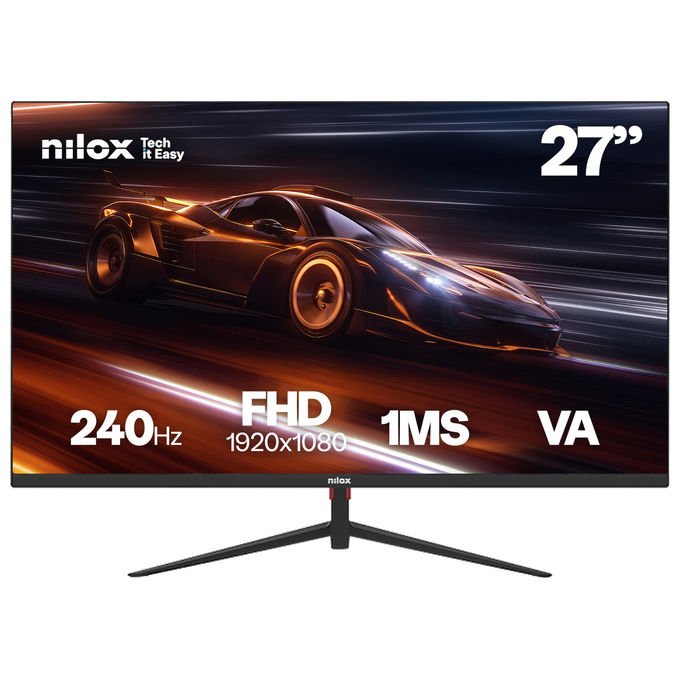 Nilox NXM27FHD2401 Monitor Gaming 27'' Full HD VA 240 Hz 1 ms FreeSync HDMI DisplayPort colore Nero