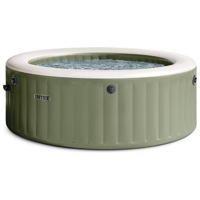 Intex 28426NP PureSpa Spa Gonfiabile Idromassaggio Rotonda 4 Posti 120 Getti 795 L 2200 W 196x71 cm colore Verde Oliva