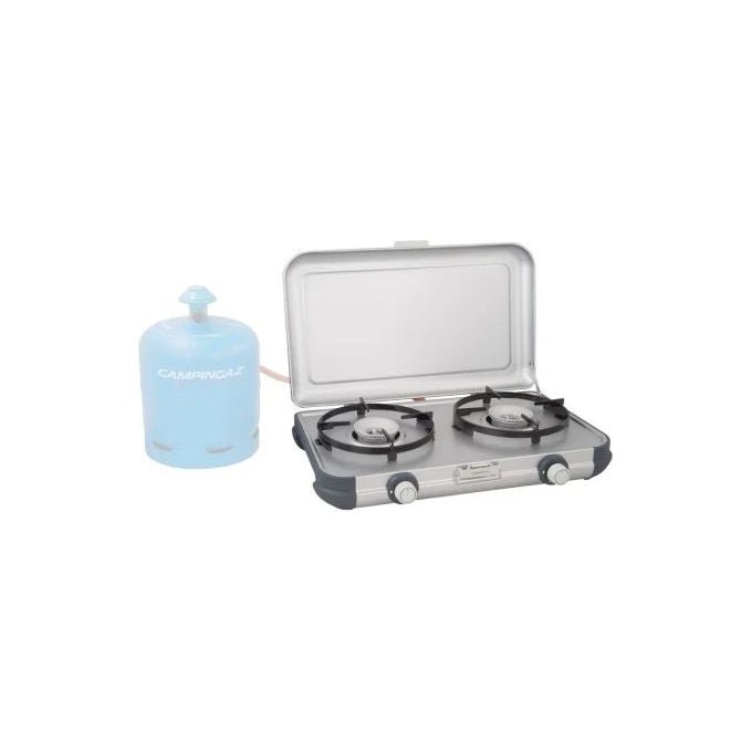 Campingaz 2000035521 Camping Kitchen 2 Fornello da Campeggio a Gas 2 Fuochi 4000 W Accensione Manuale colore Bianco