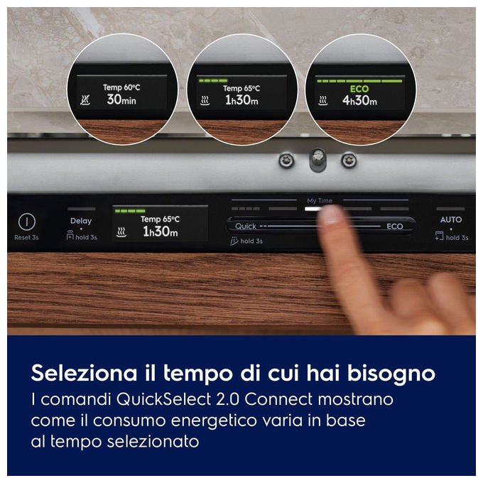 Electrolux E82LX220S Serie 800 Lavastoviglie Incasso 14 coperti Classe A-10% 38 dB AirDry Wi-Fi Inverter (82x60x56 cm) colore Nero