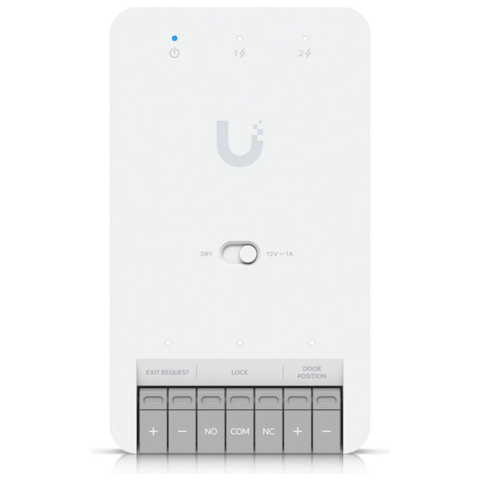 Ubiquiti UA-HUB-DOOR-MINI UniFi Access Hub Controllo Accessi Porta Singola 3 porte GbE RJ45 PoE++ Montaggio DIN Rail