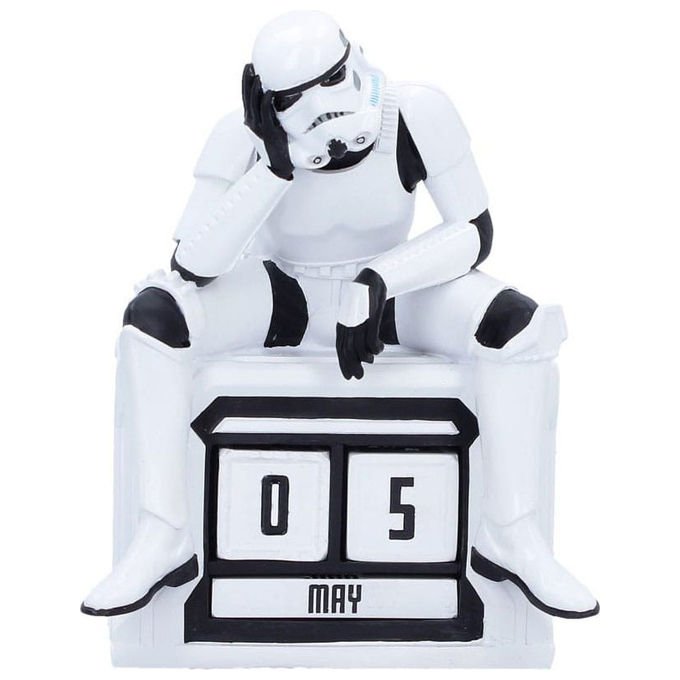 Nemesis Now B7363A26 Stormtrooper Star Wars Calendario Perpetuo in Resina 11x10x14 cm