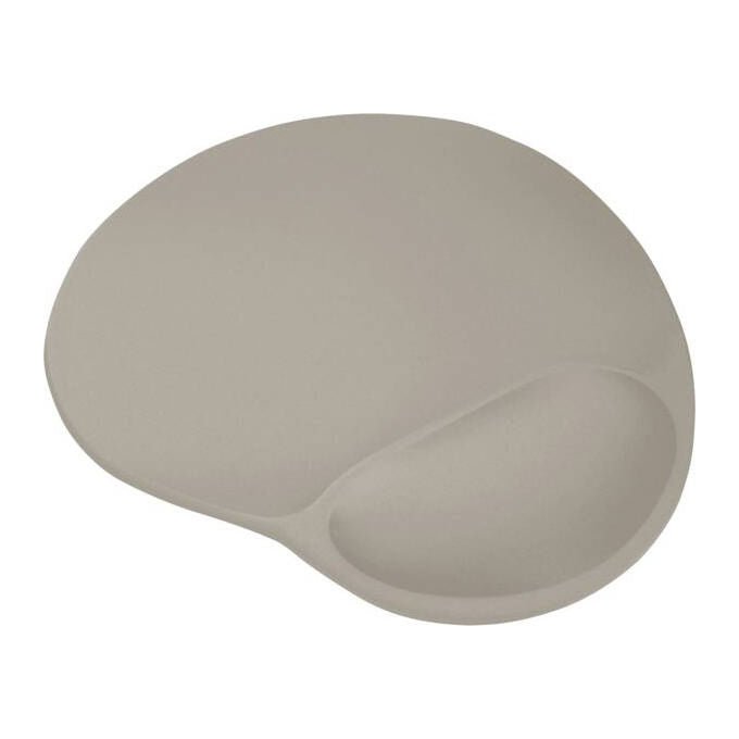 Trust 26012 Bigfoot Tappetino per Mouse Ergonomico Poggiapolsi in Gel Base Antiscivolo Superficie Microfibra colore Beige