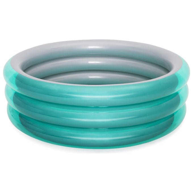 Bestway 51042 Big Metallic Piscina Gonfiabile per Bambini Tonda 3 anelli 170x53 cm 697 L colore Blu