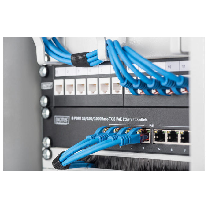 Digitus DN-10 ORG-1-2U Listello Passacavo 0.5U per Armadi Rack 10'' Lamiera Acciaio colore Grigio