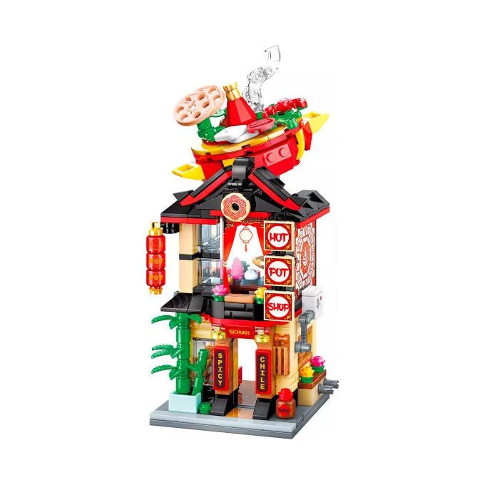 Keepplay KP28013 City Corner Set Costruzioni Ristorante Hotpot 400 pezzi compatibile Lego
