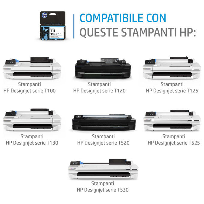HP CZ134A DesignJet 711 Cartuccia Inchiostro Inkjet Confezione 3 pezzi 29 ml colore Ciano